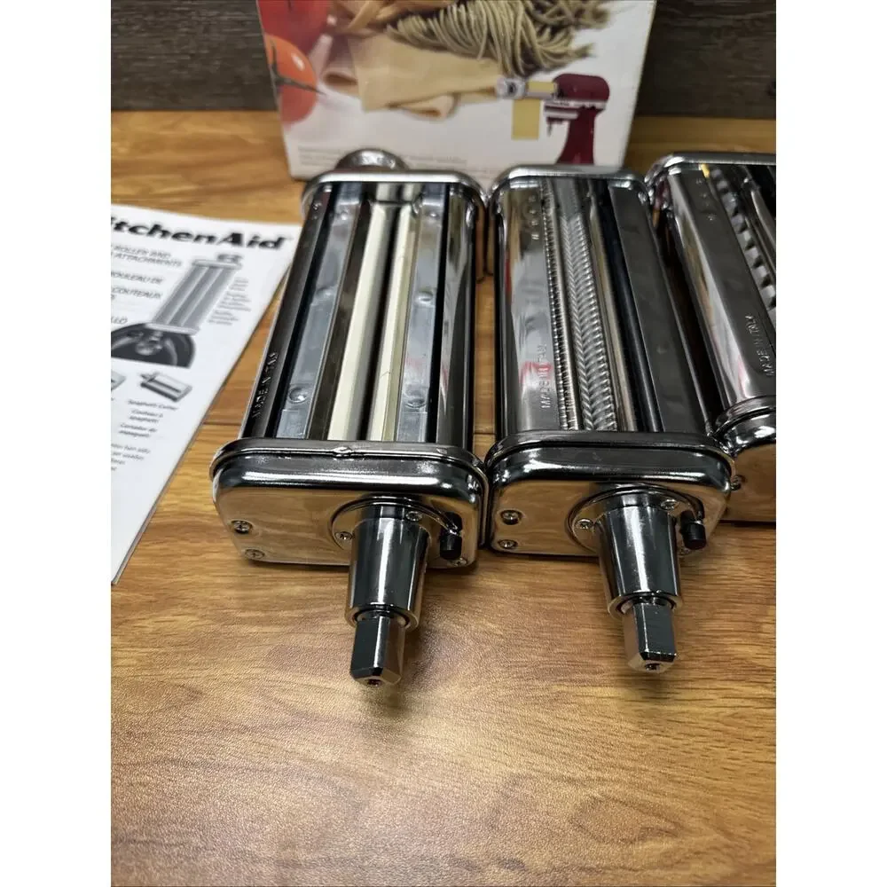 Kitchenaid 3 Piece Pasta Roller and Cutter Attachment KPRA Stand Mixer Italy